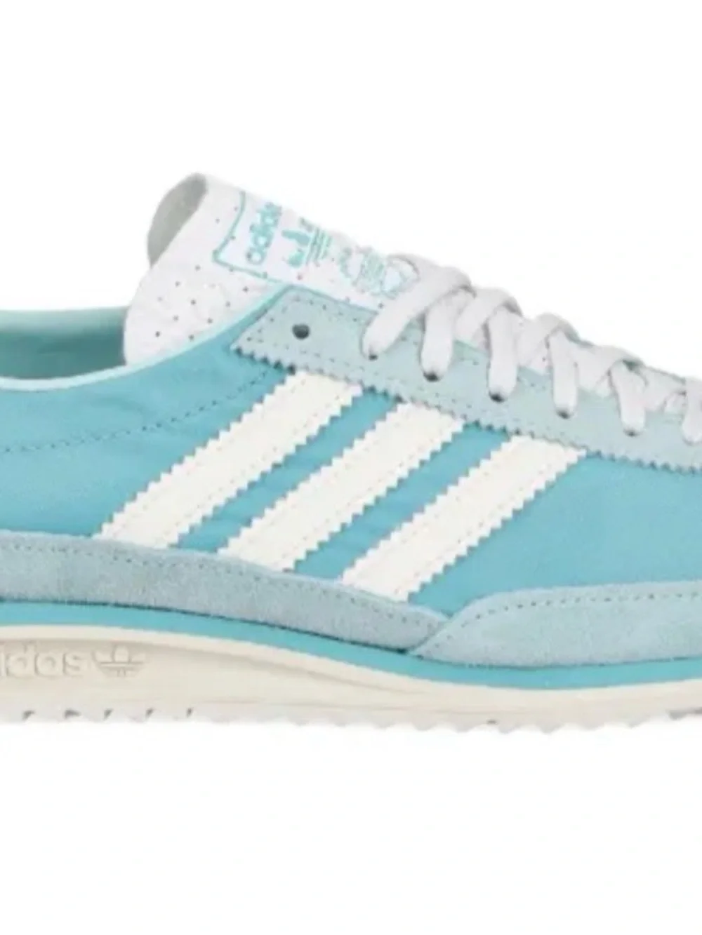 adidas SL72 Aqua and White Retro Low-Profile Trainers - Picture 3 of 4